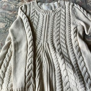 Cabi Lace-Up Sweater, size M